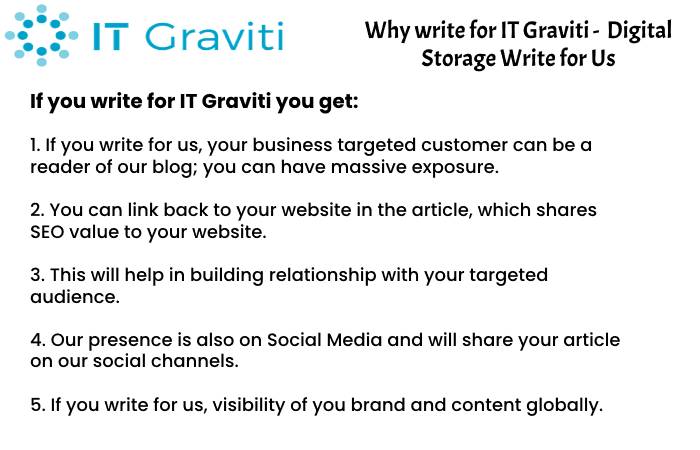 Digital Storage Why Write for Us