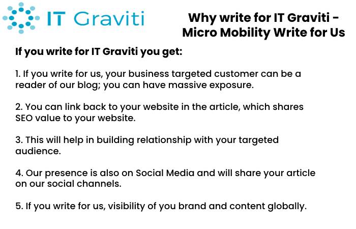 Micro Mobility Why write for Us