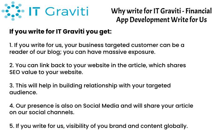 Financial App Development Why Write for Us
