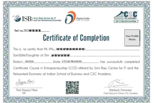 csc certificate download