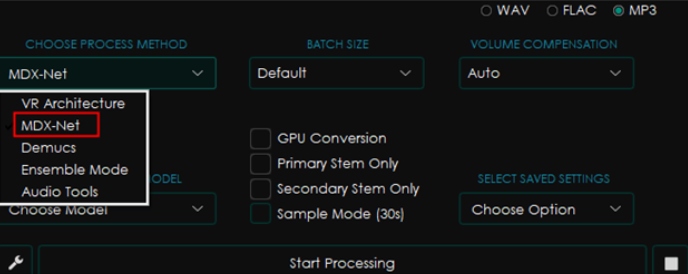 choose process method