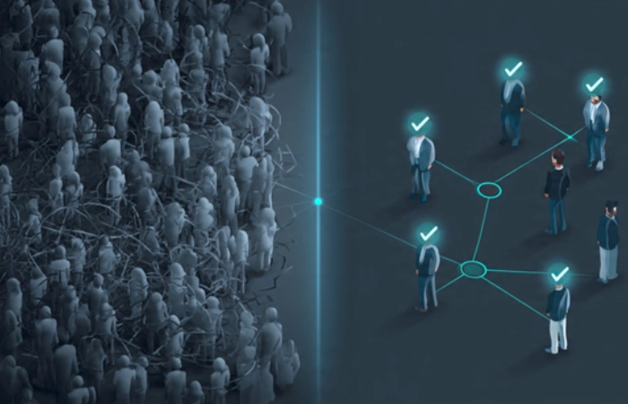 Verified AI training data selection process with quality screening.